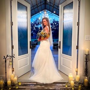 davids bridal trumpet mermaid style dress gown